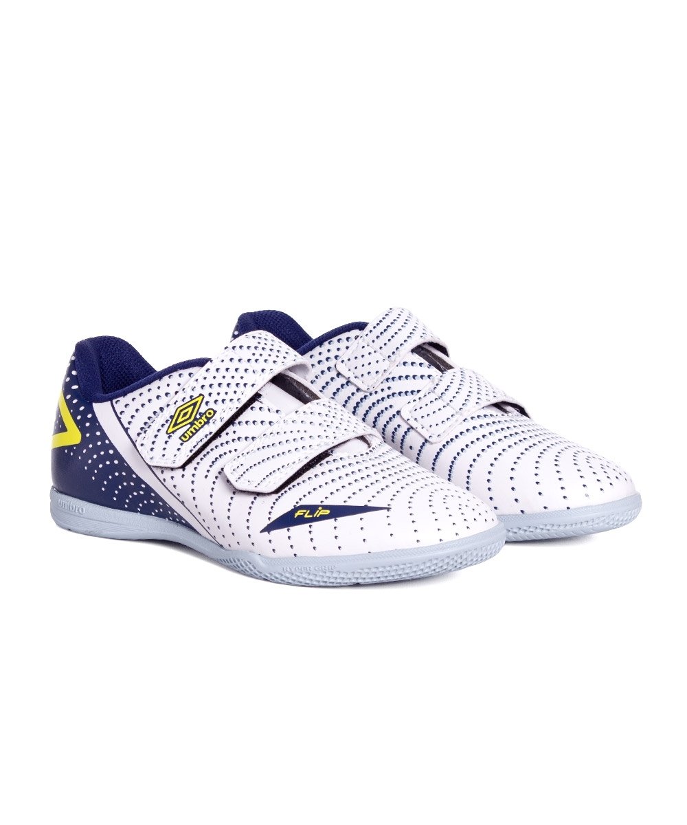 Chuteira Futsal Umbro Flip Kids U07fb00193 Branco/Azul Branco 3