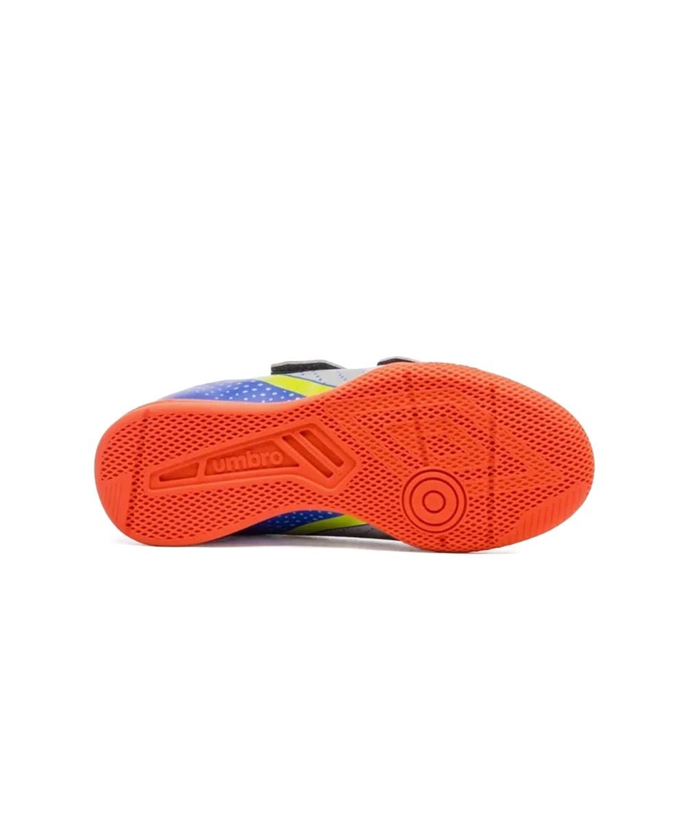 Chuteira Futsal Umbro Flip Kids U07fb00193 Cinza/Azul Cinza 7