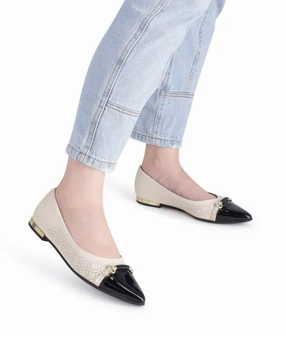 Sapatilha Bico Fino Piccadilly Ana Off White Branco 2