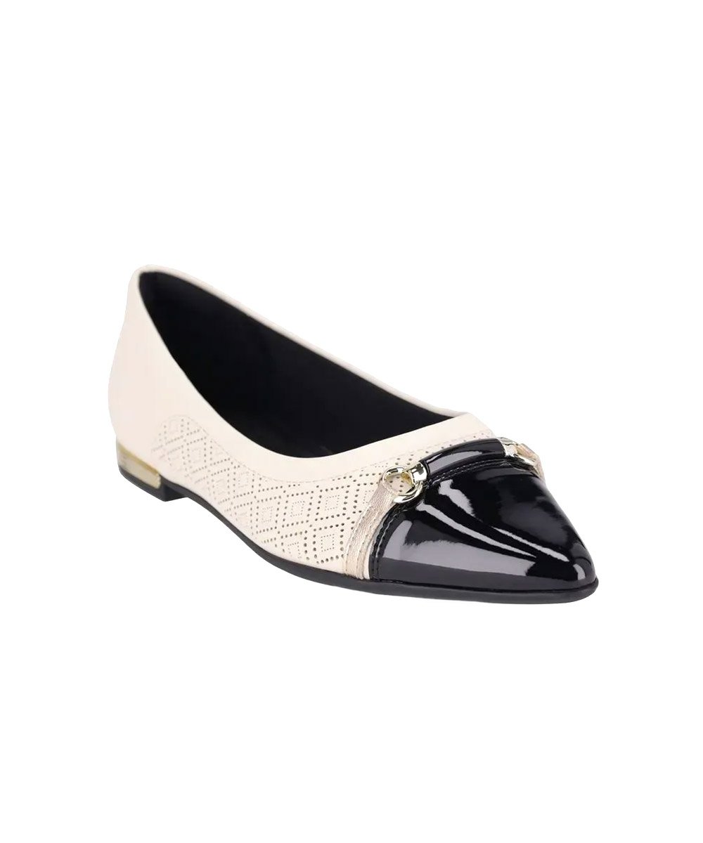 Sapatilha Bico Fino Piccadilly Ana Off White Branco 3