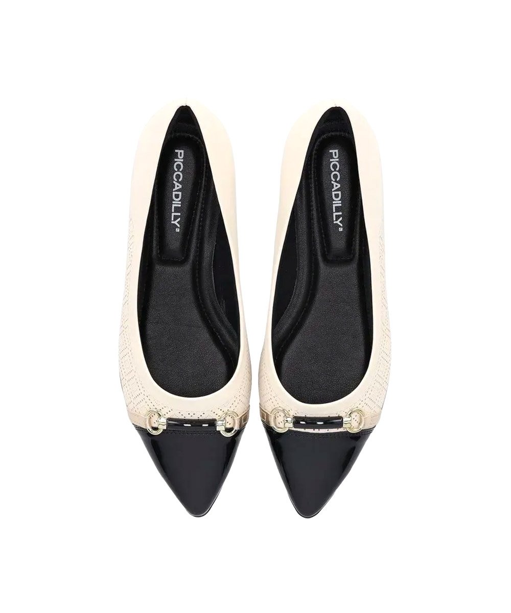 Sapatilha Bico Fino Piccadilly Ana Off White Branco 5