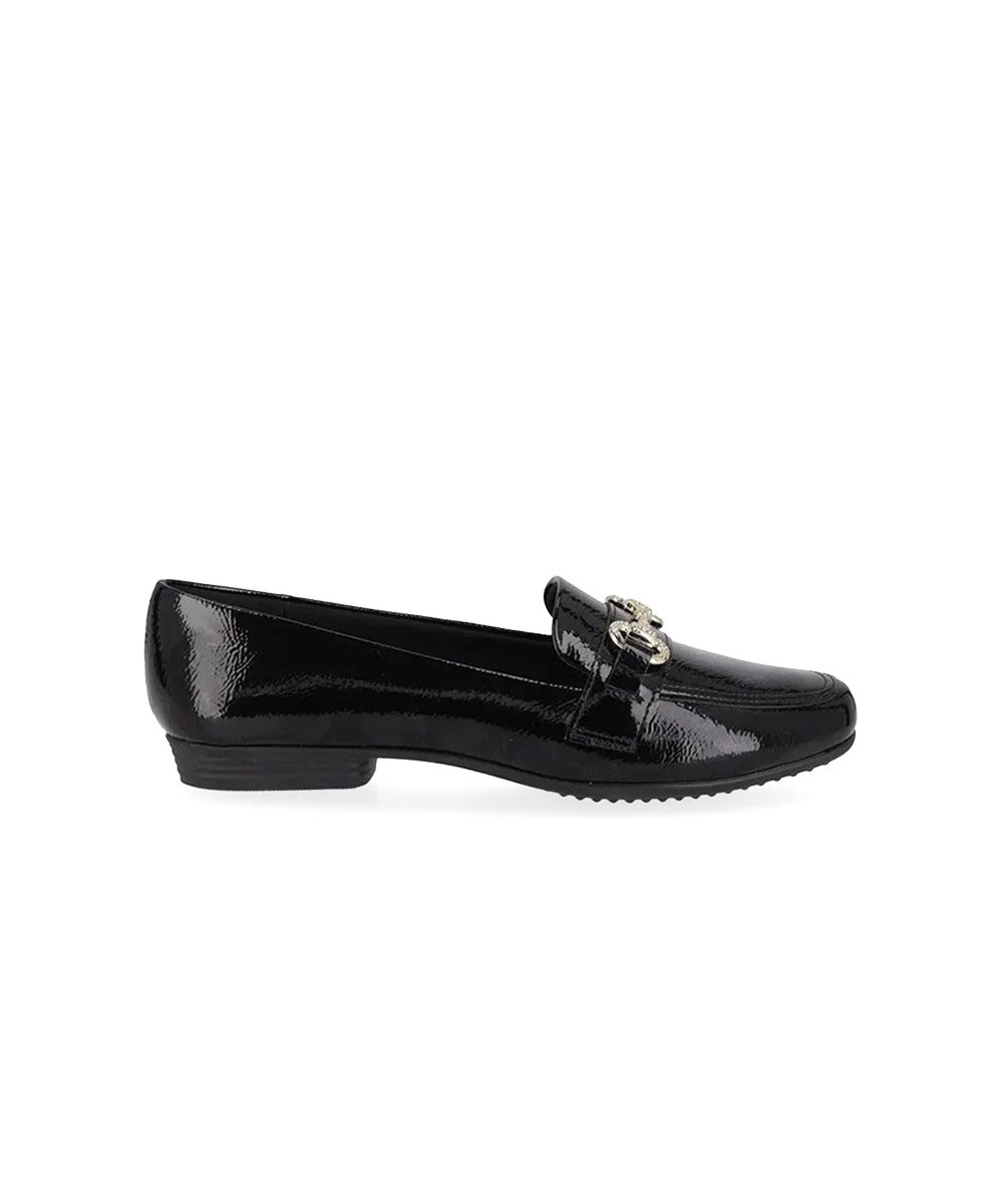 Sapato Loafer Piccadilly Raquel Salto Baixo Preto