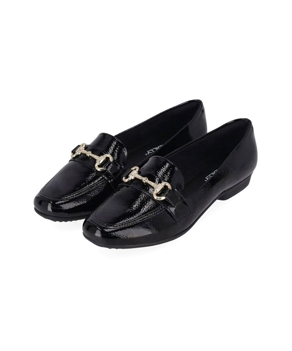 Sapato Loafer Piccadilly Raquel Salto Baixo Preto Preto 5