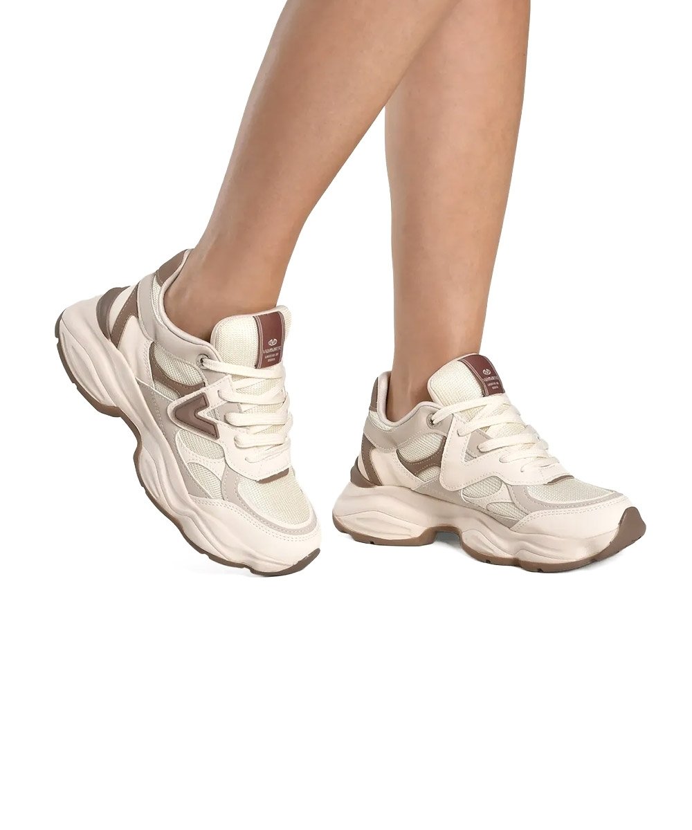 Tênis Feminino Via Marte Casual Chunky Marfim Marfim 2