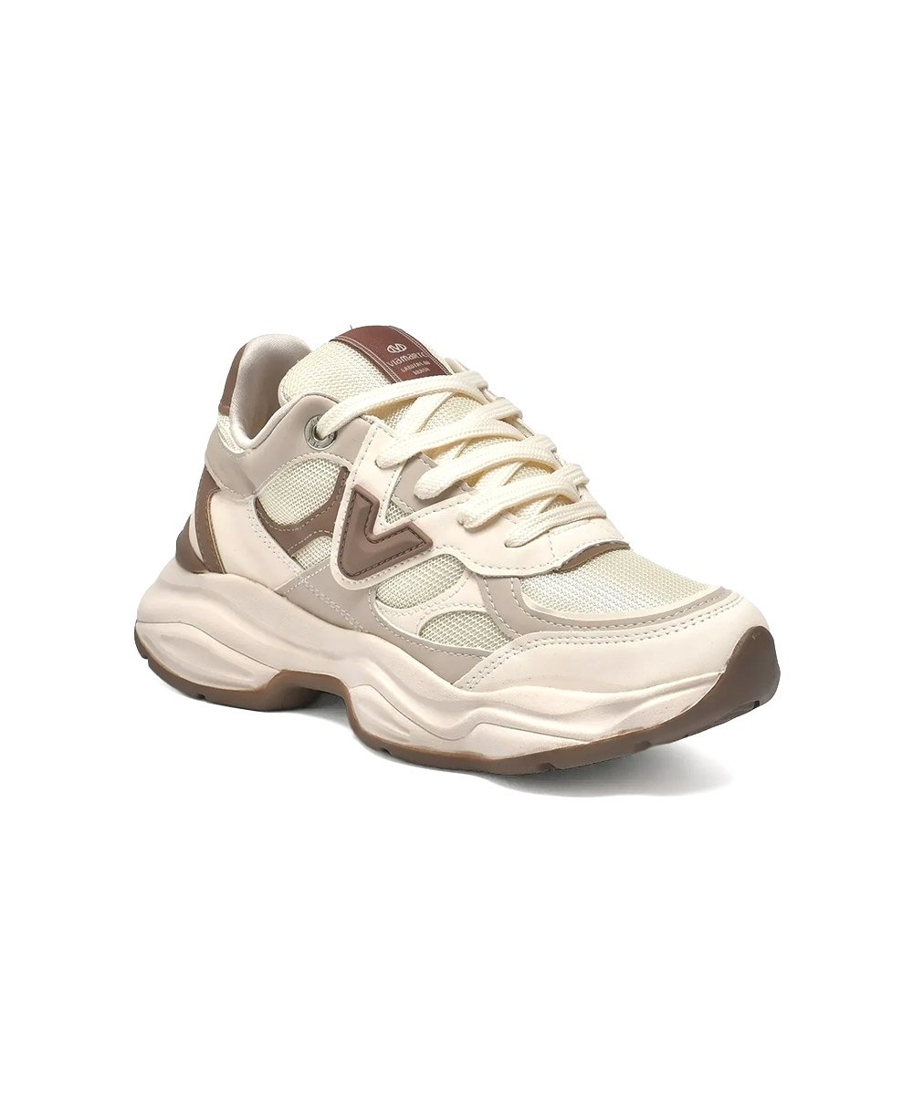 Tênis Feminino Via Marte Casual Chunky Marfim Marfim 3