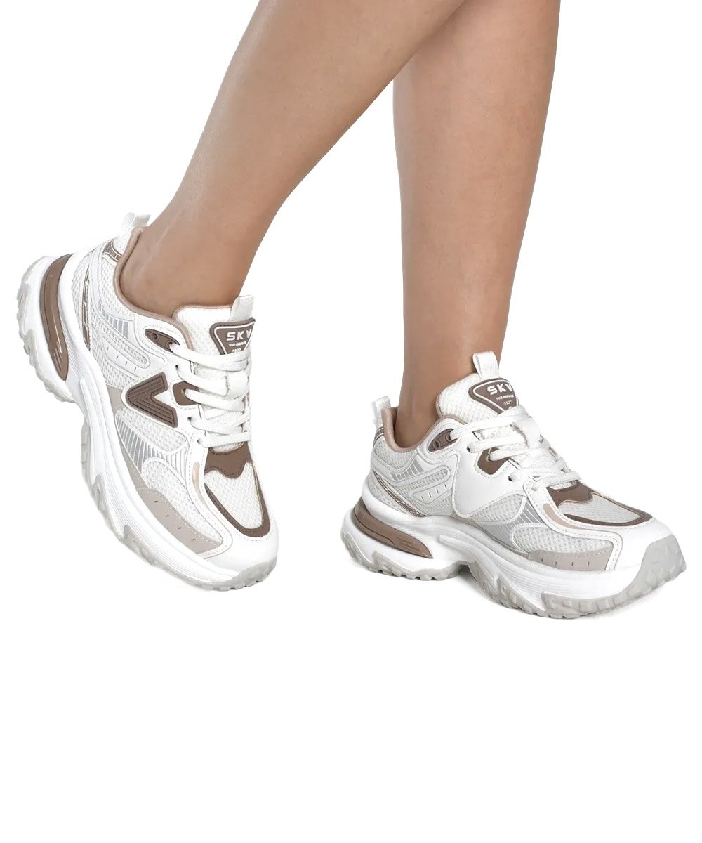 Tênis Feminino Via Marte Casual Skv Branco Branco 2