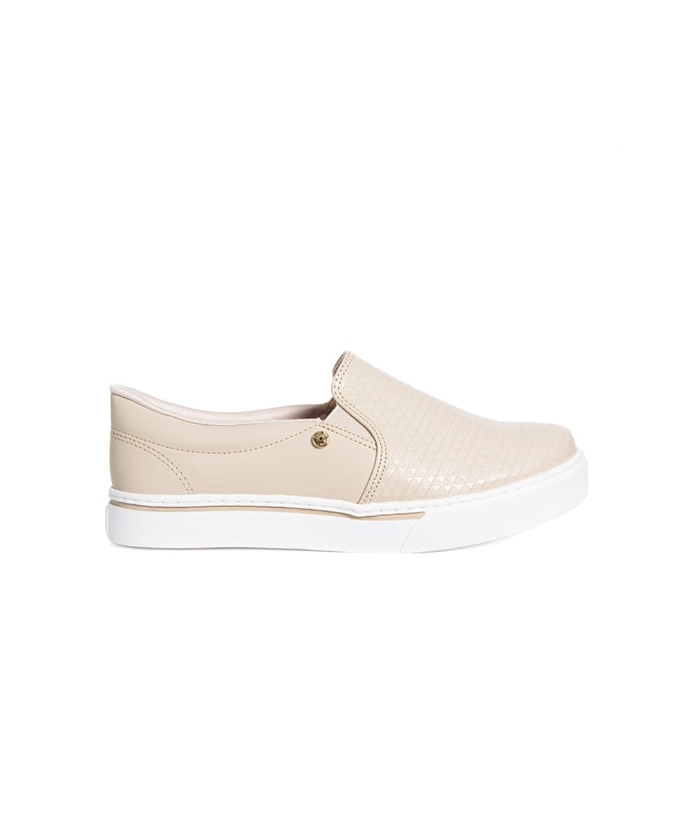 Tênis Feminino Via Marte Slip On Bege