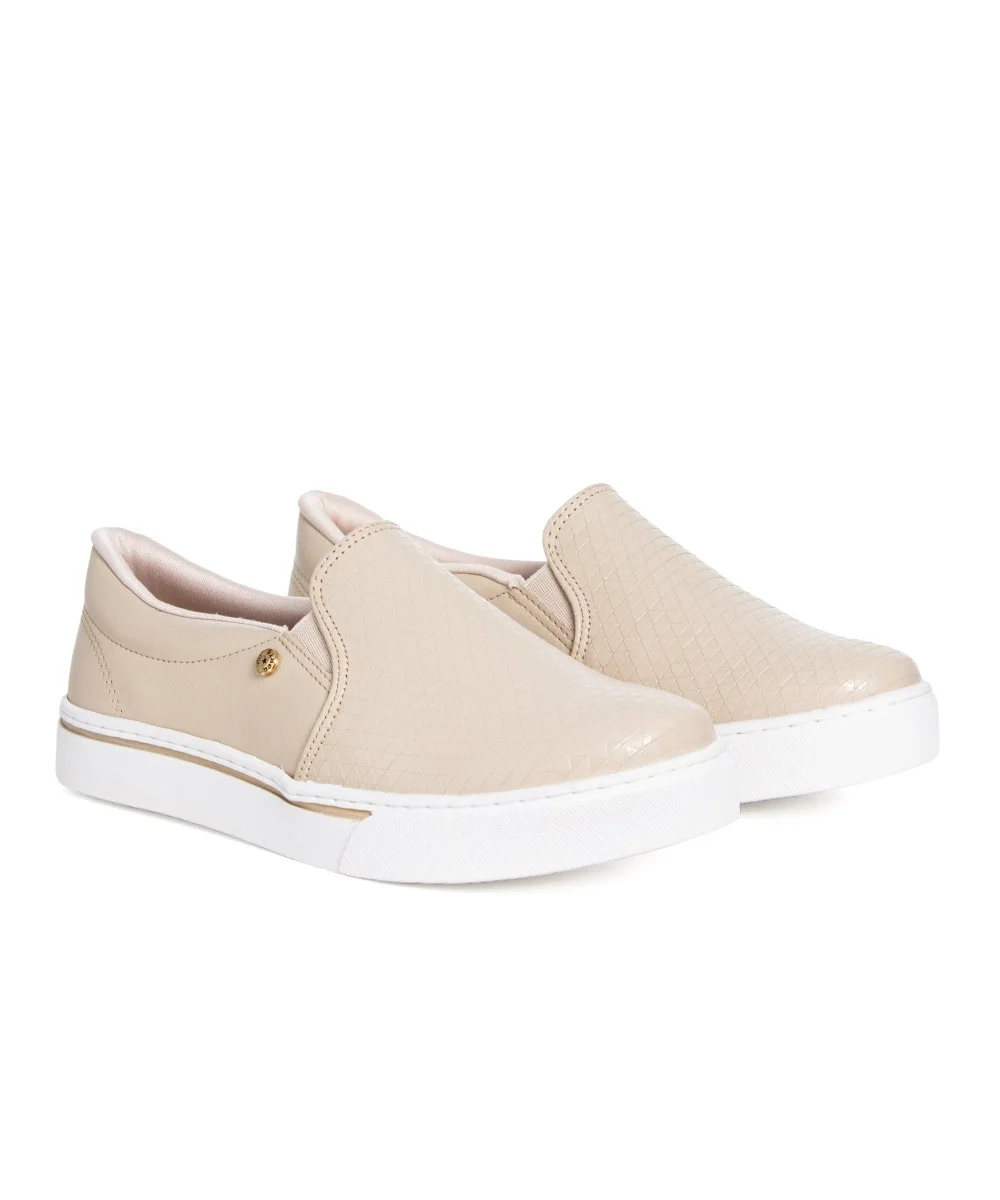 Tênis Feminino Via Marte Slip On Bege Bege 3
