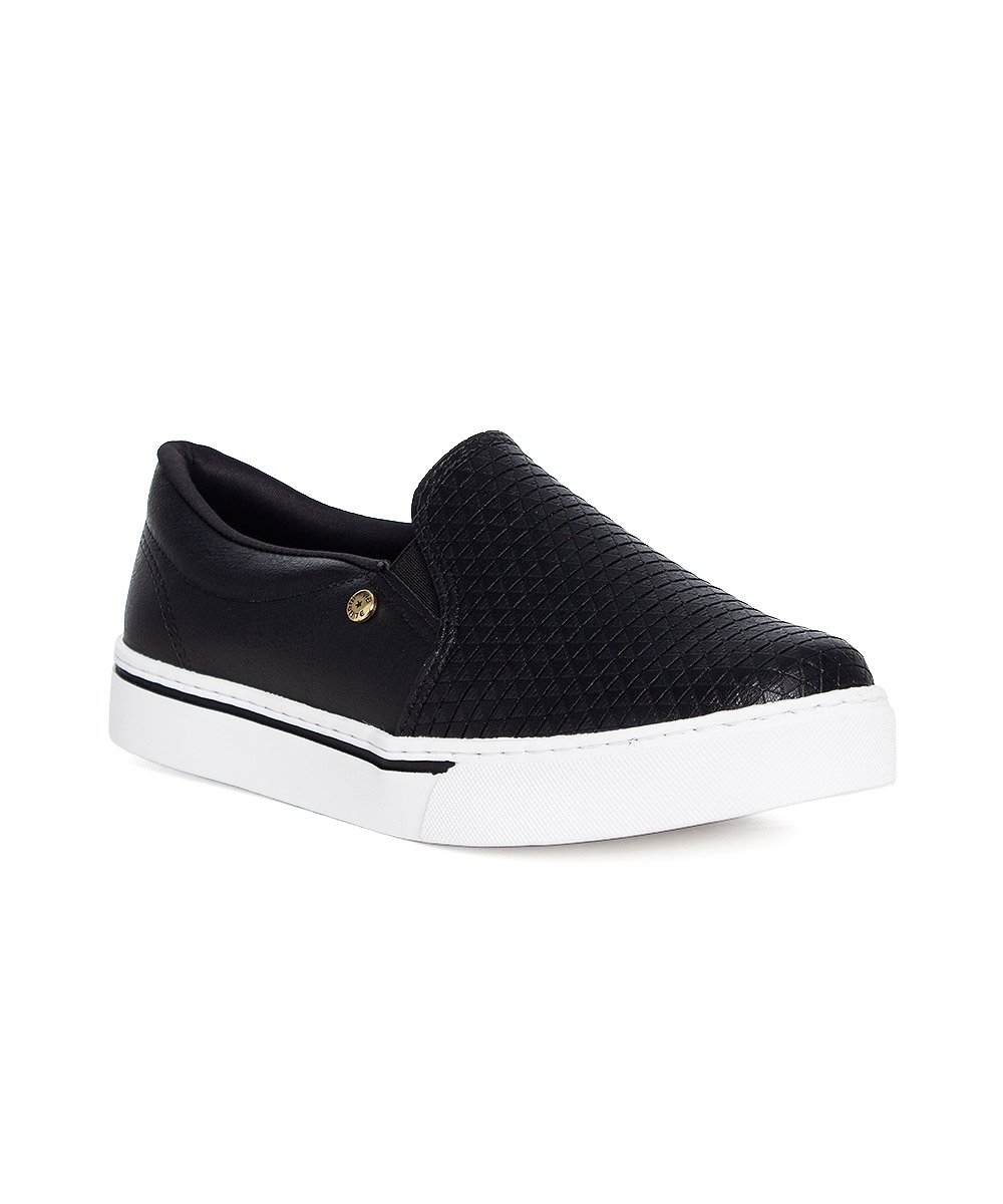 Tênis Feminino Via Marte Slip On Preto Preto 2