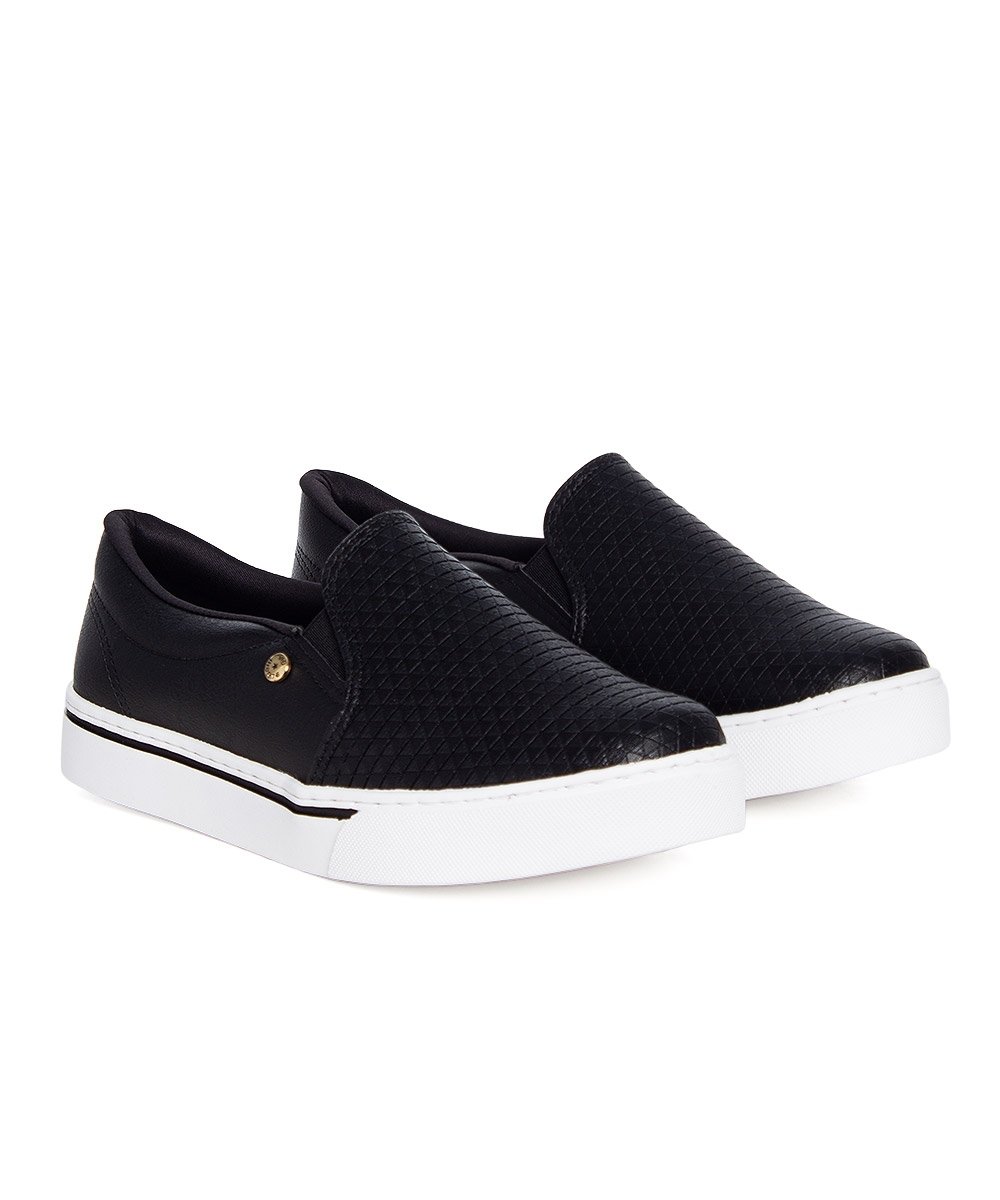 Tênis Feminino Via Marte Slip On Preto Preto 3