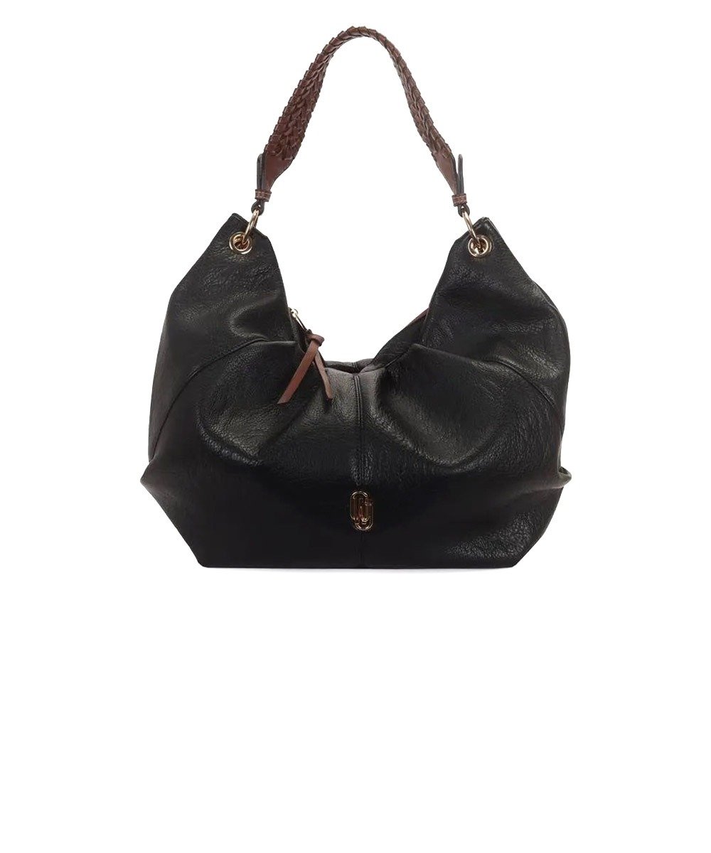 Bolsa Hobo Wj Grande Alça Trançada Preto