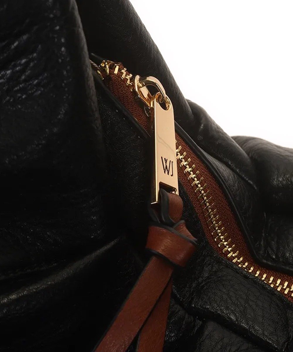 Bolsa Hobo Wj Grande Alça Trançada Preto Preto 7
