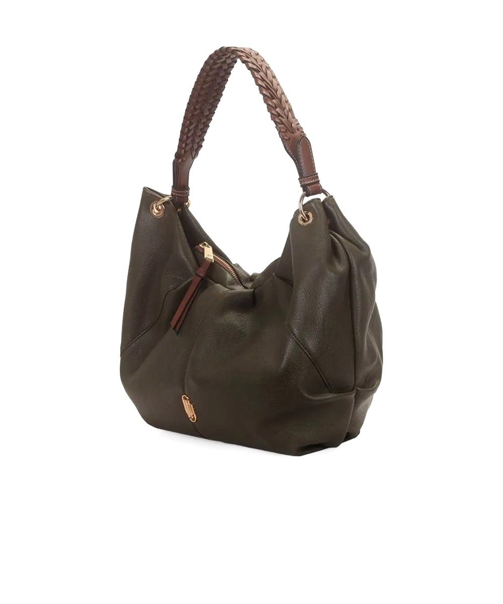 Bolsa Hobo Wj Grande Alça Trançada Verde Verde 4