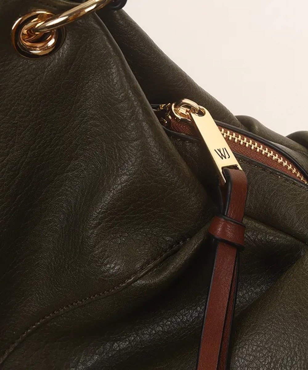 Bolsa Hobo Wj Grande Alça Trançada Verde Verde 8