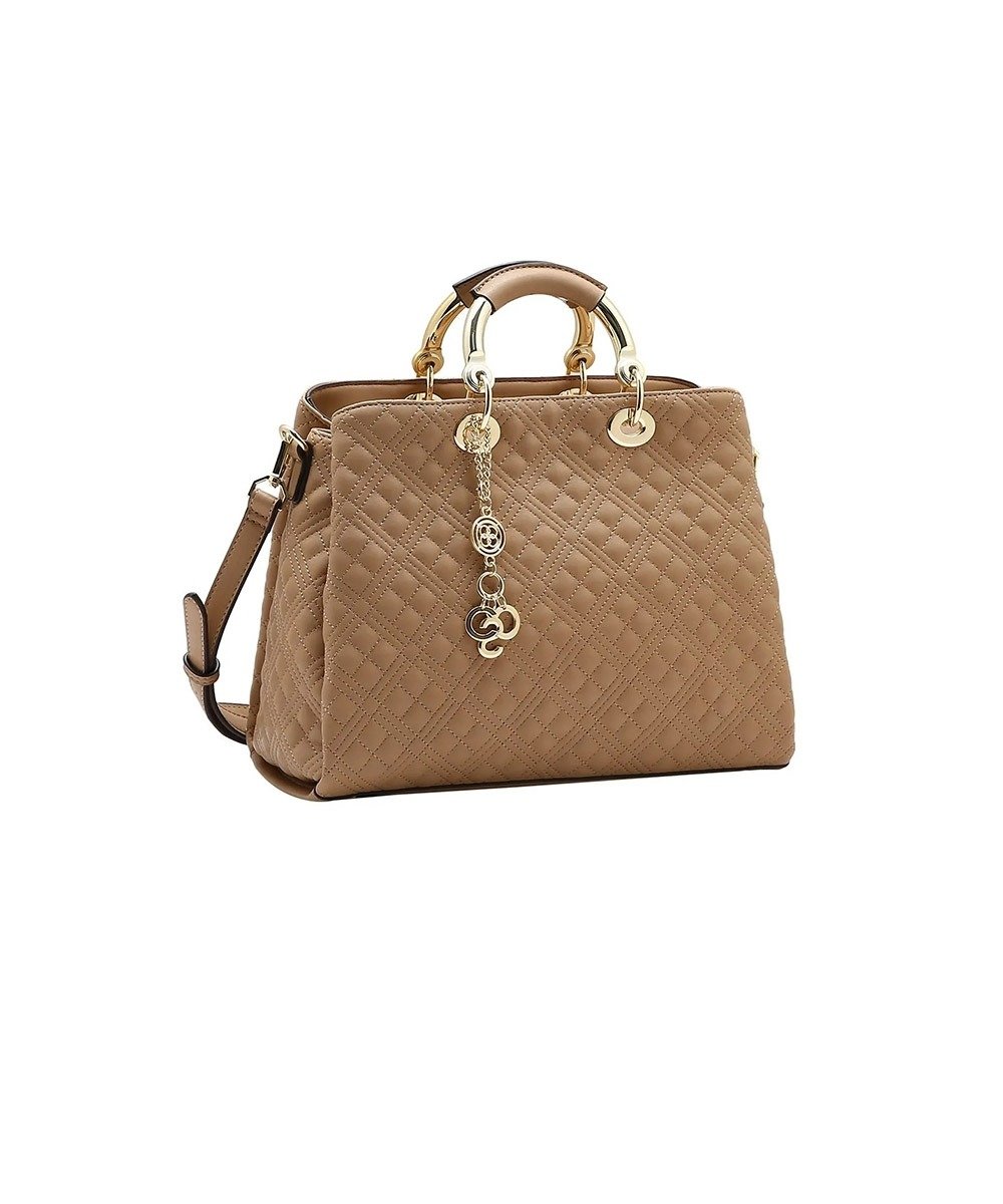 Bolsa Mão Chenson Matelassê Contemporâneo Natural