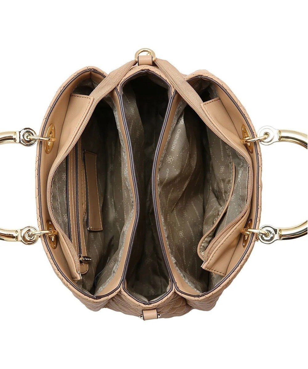 Bolsa Mão Chenson Matelassê Contemporâneo Natural Bege 3