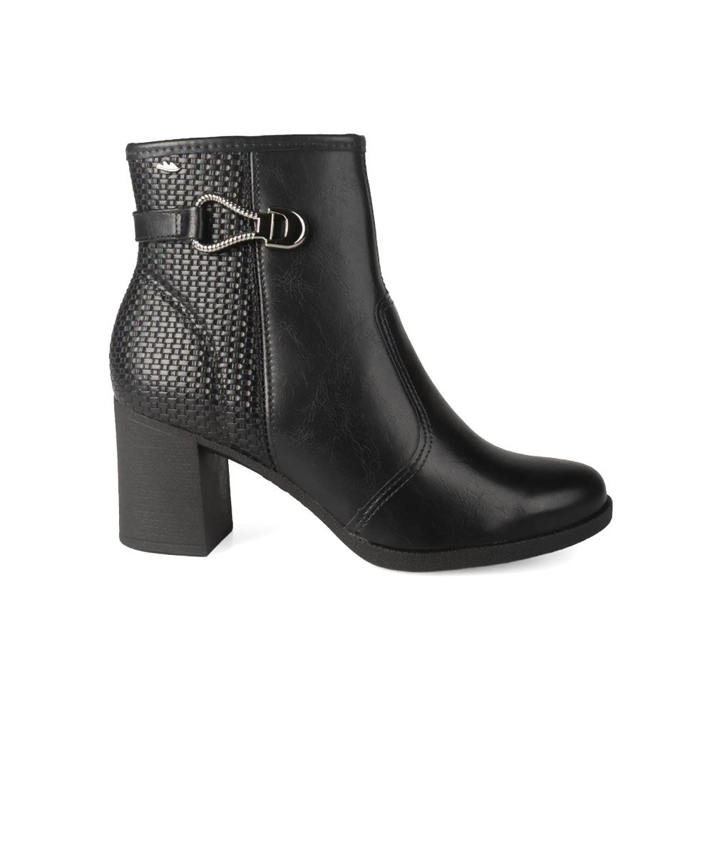 Bota Cano Curto Dakota Salto Bloco Preto