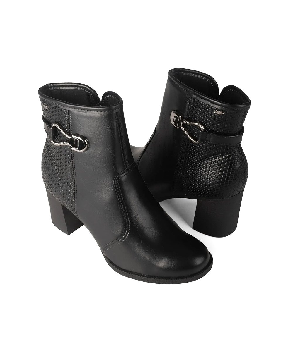 Bota Cano Curto Dakota Salto Bloco Preto Preto 6