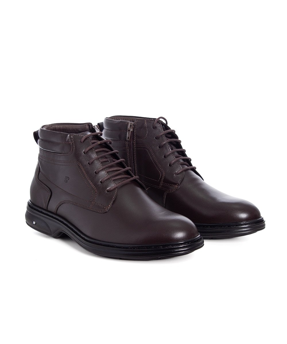 Bota Masculina Jota Pe 3d Evolution Couro Marrom Marrom 3