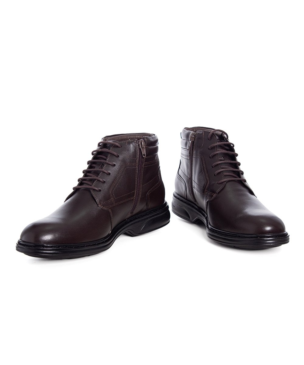 Bota Masculina Jota Pe 3d Evolution Couro Marrom Marrom 4
