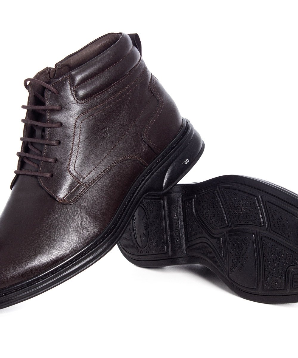 Bota Masculina Jota Pe 3d Evolution Couro Marrom Marrom 5