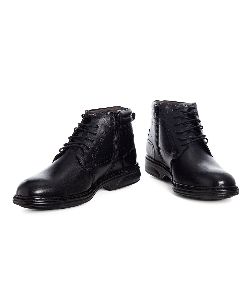 Bota Masculina Jota Pe 3d Evolution Couro Preto Preto 4