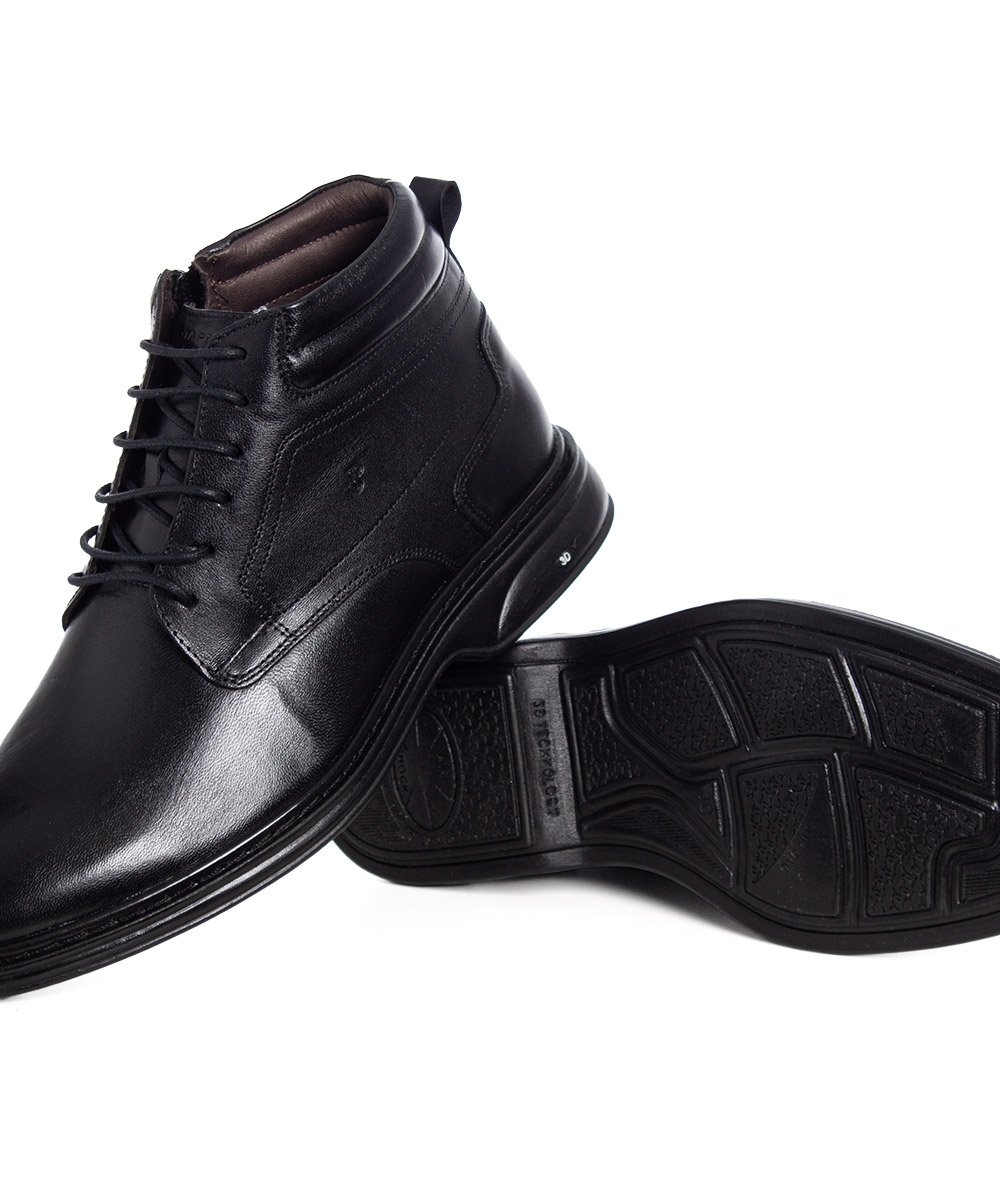 Bota Masculina Jota Pe 3d Evolution Couro Preto Preto 5