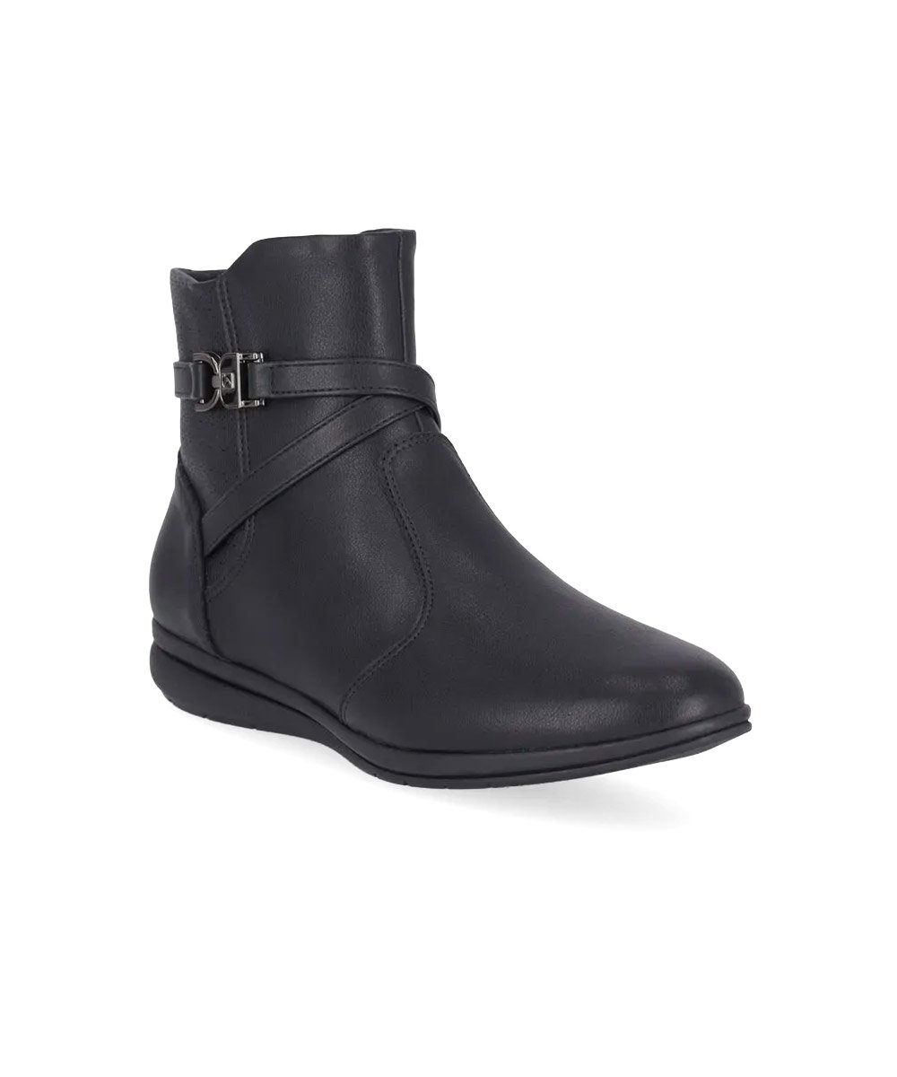 Bota Cano Curto Piccadilly Sandy Anabela Preto Preto 3