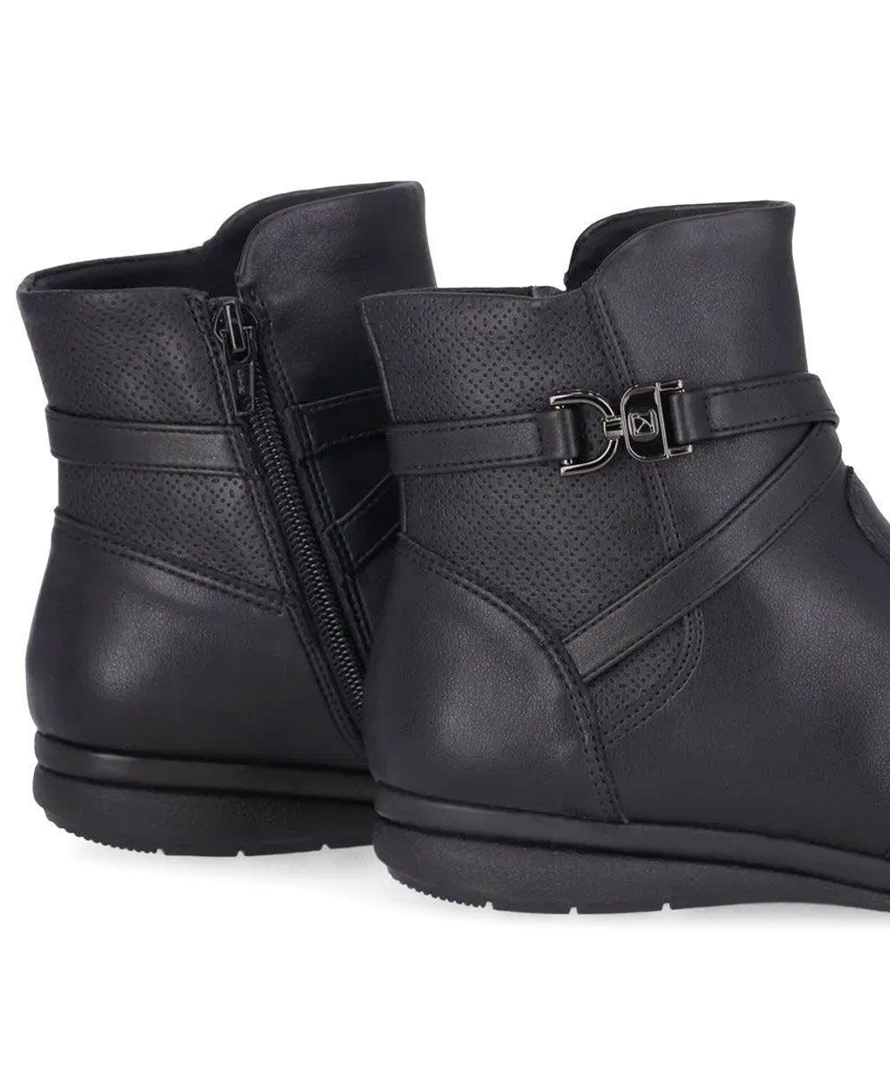 Bota Cano Curto Piccadilly Sandy Anabela Preto Preto 6