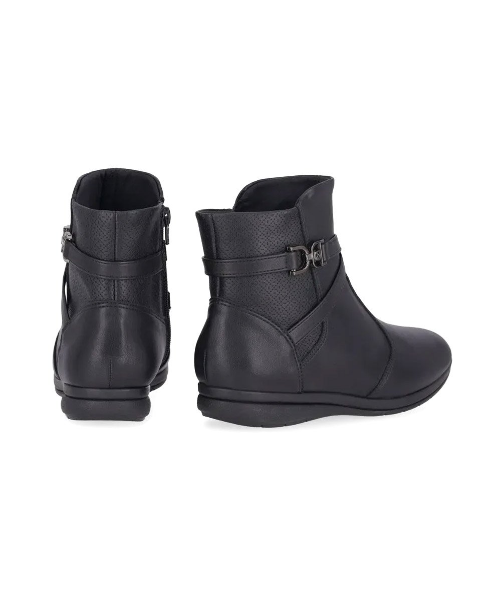 Bota Cano Curto Piccadilly Sandy Anabela Preto Preto 7