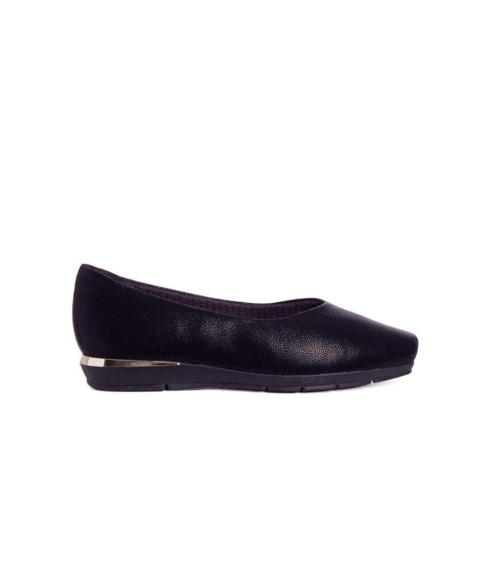Sapatilha Piccadilly Fernanda Salto Baixo Preto