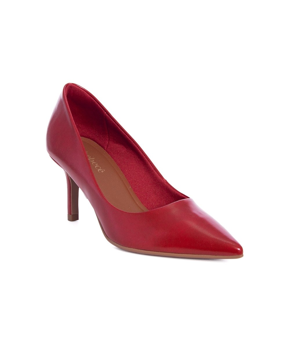 Scarpin Bebecê Salto Médio Fino Vermelho Vermelho 2