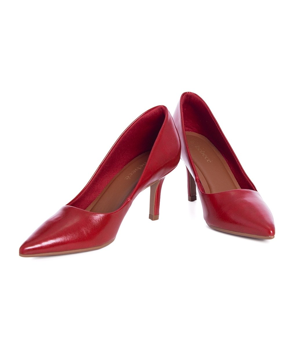 Scarpin Bebecê Salto Médio Fino Vermelho Vermelho 4