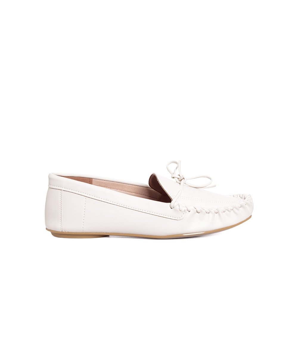 Mocassim Feminino Vizzano Envernizado Off White