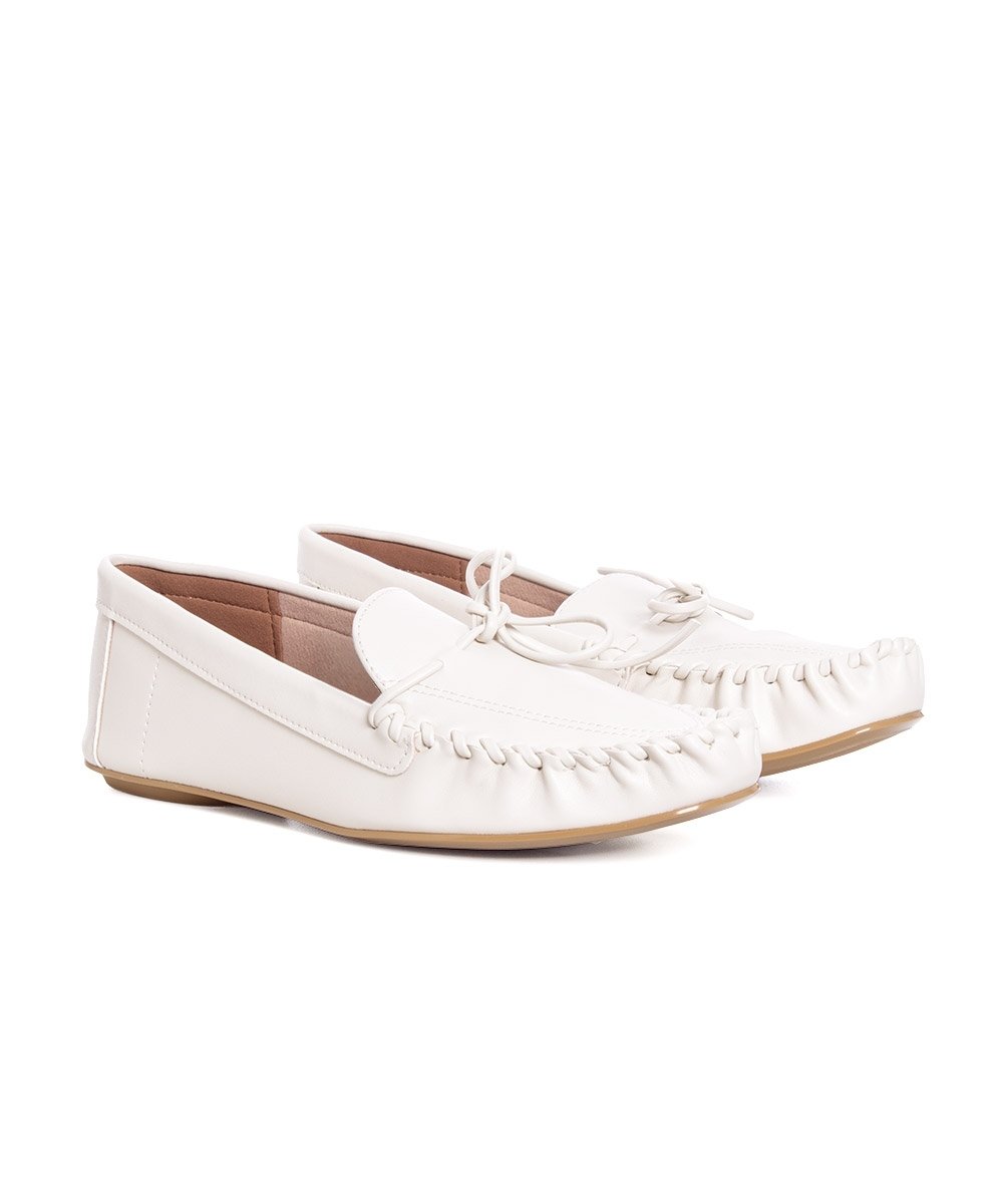 Mocassim Feminino Vizzano Envernizado Off White Branco 3
