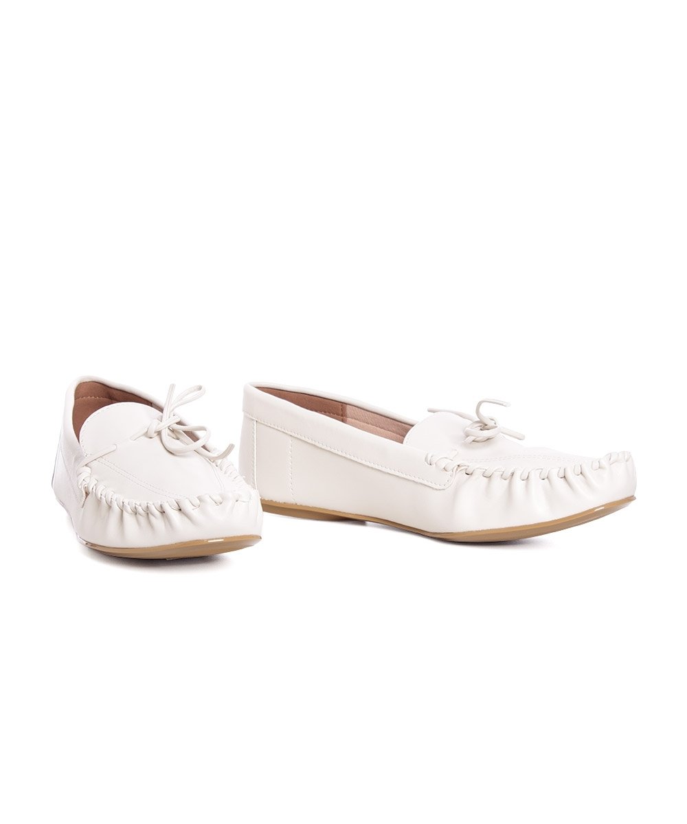 Mocassim Feminino Vizzano Envernizado Off White Branco 4