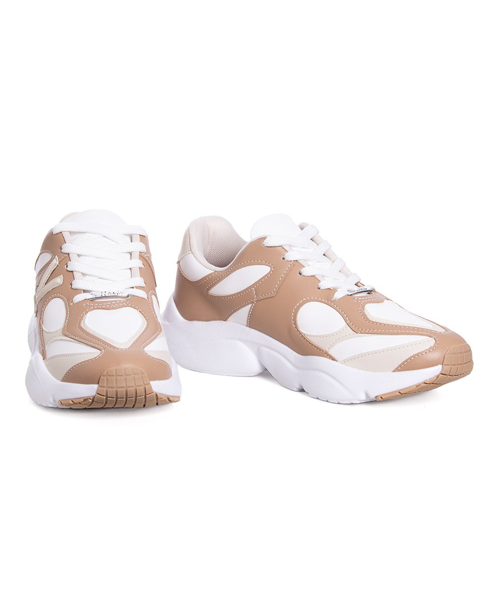 Tênis Feminino Vizzano Sneaker Branco/Bege