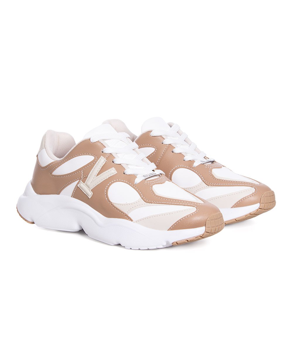 Tênis Feminino Vizzano Sneaker Branco/Bege Branco/Bege 2