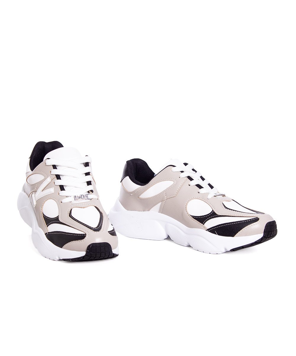 Tênis Feminino Vizzano Sneaker Branco/Preto Branco/Preto 2