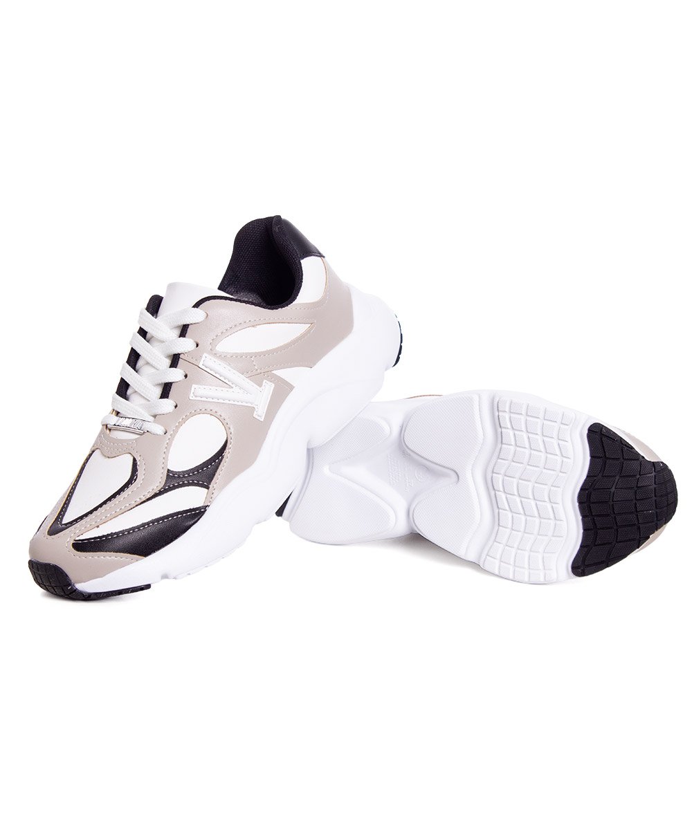Tênis Feminino Vizzano Sneaker Branco/Preto Branco/Preto 5