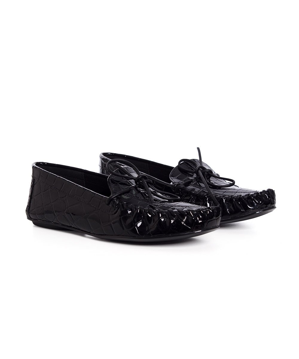 Mocassim Feminino Vizzano Envernizado Preto Preto 3