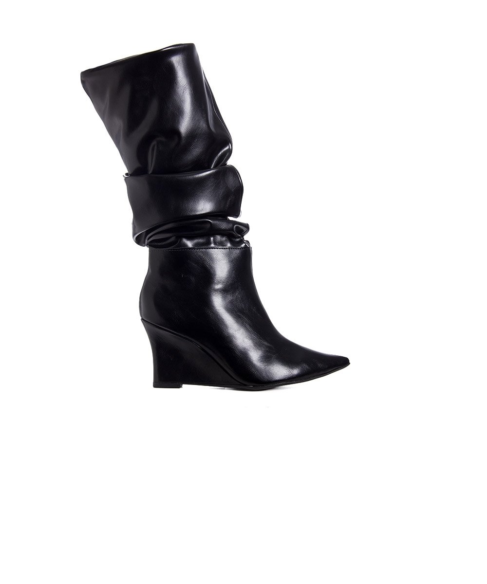 Bota Cano Alto Pixolé Slouch Preto
