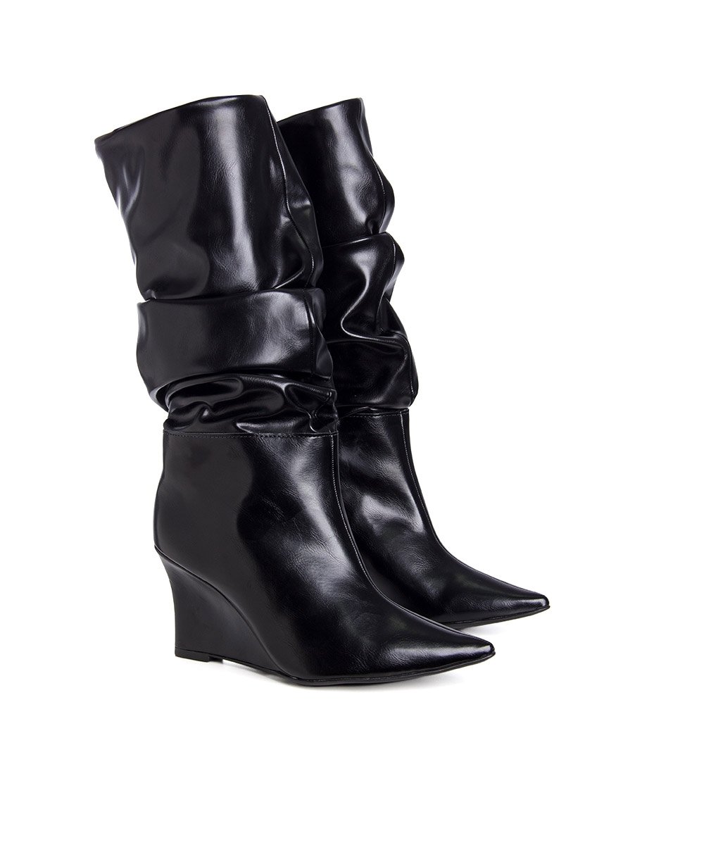 Bota Cano Alto Pixolé Slouch Preto Preto 3