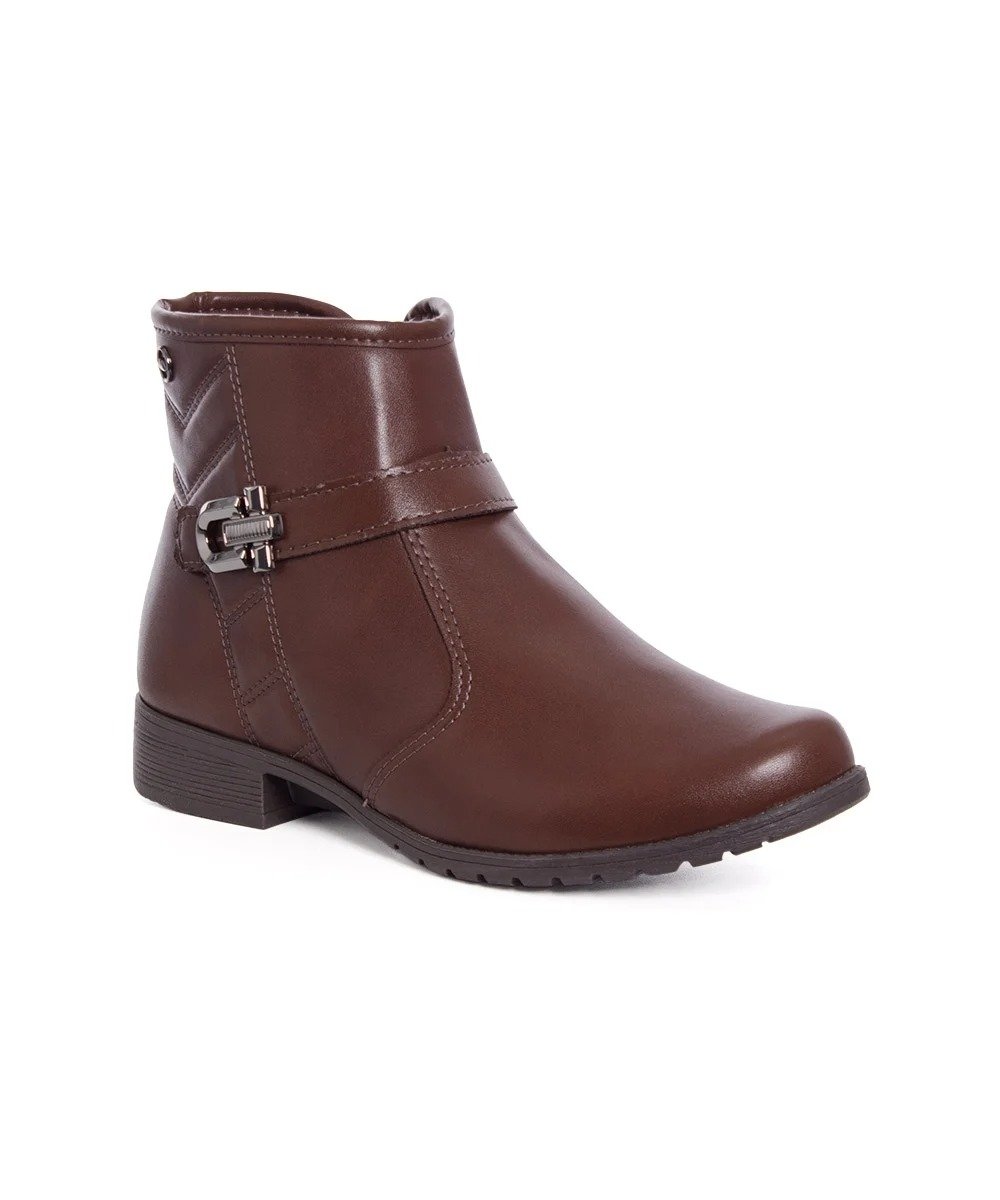 Bota Cano Curto Dakota Salto Baixo Café Marrom 2