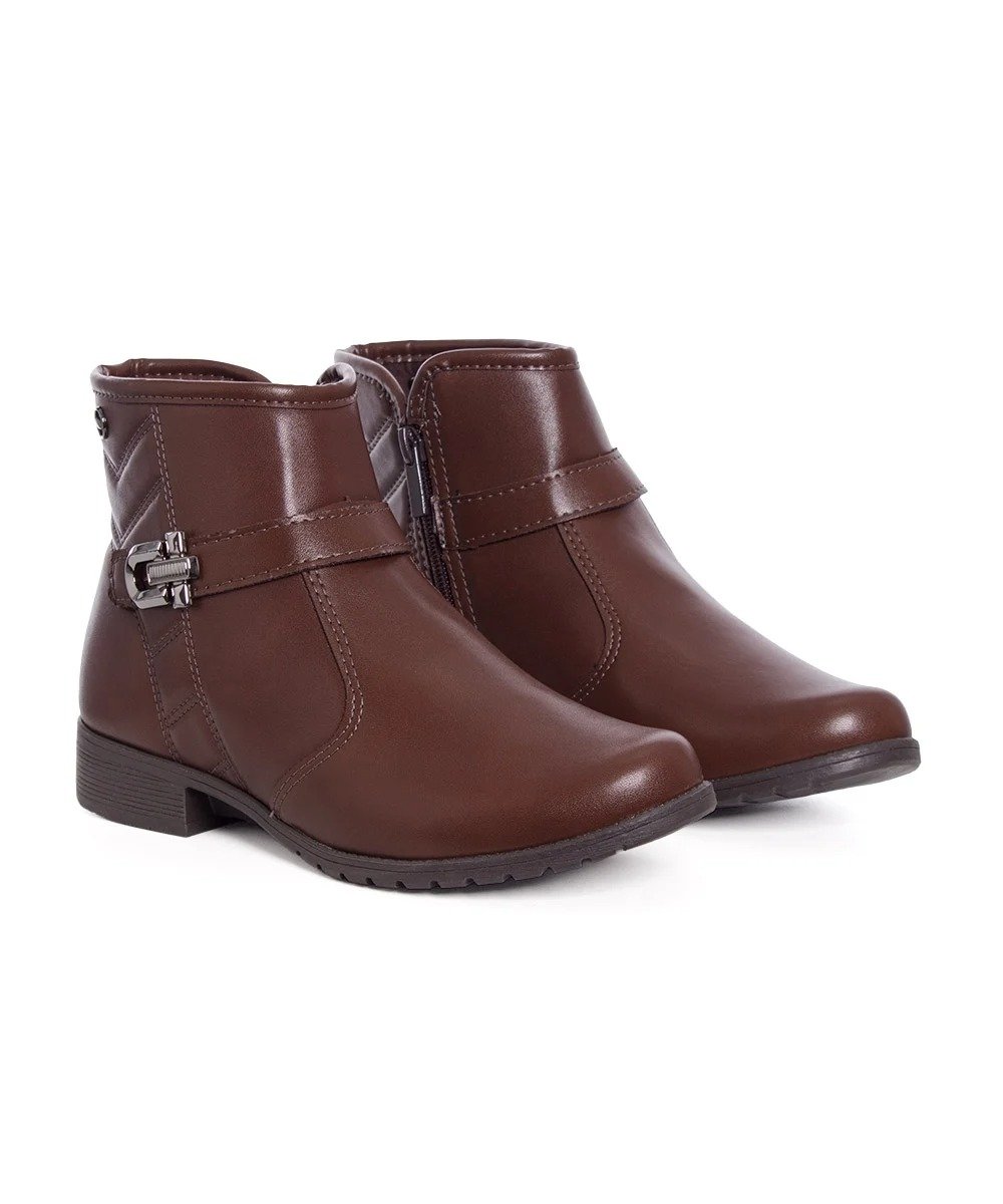 Bota Cano Curto Dakota Salto Baixo Café Marrom 3