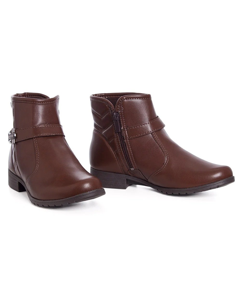 Bota Cano Curto Dakota Salto Baixo Café Marrom 4
