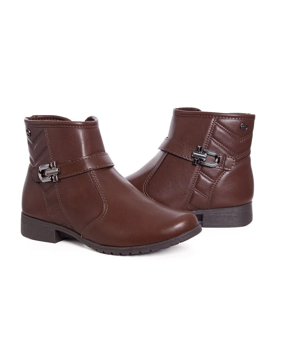 Bota Cano Curto Dakota Salto Baixo Café Marrom 5