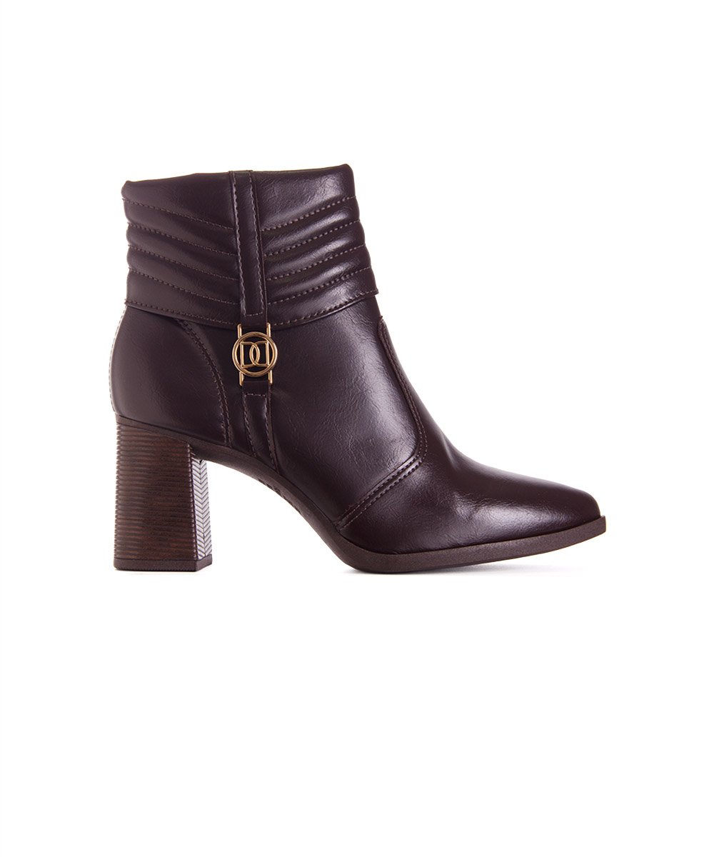 Bota Cano Curto Dakota Salto Médio Café Marrom 2