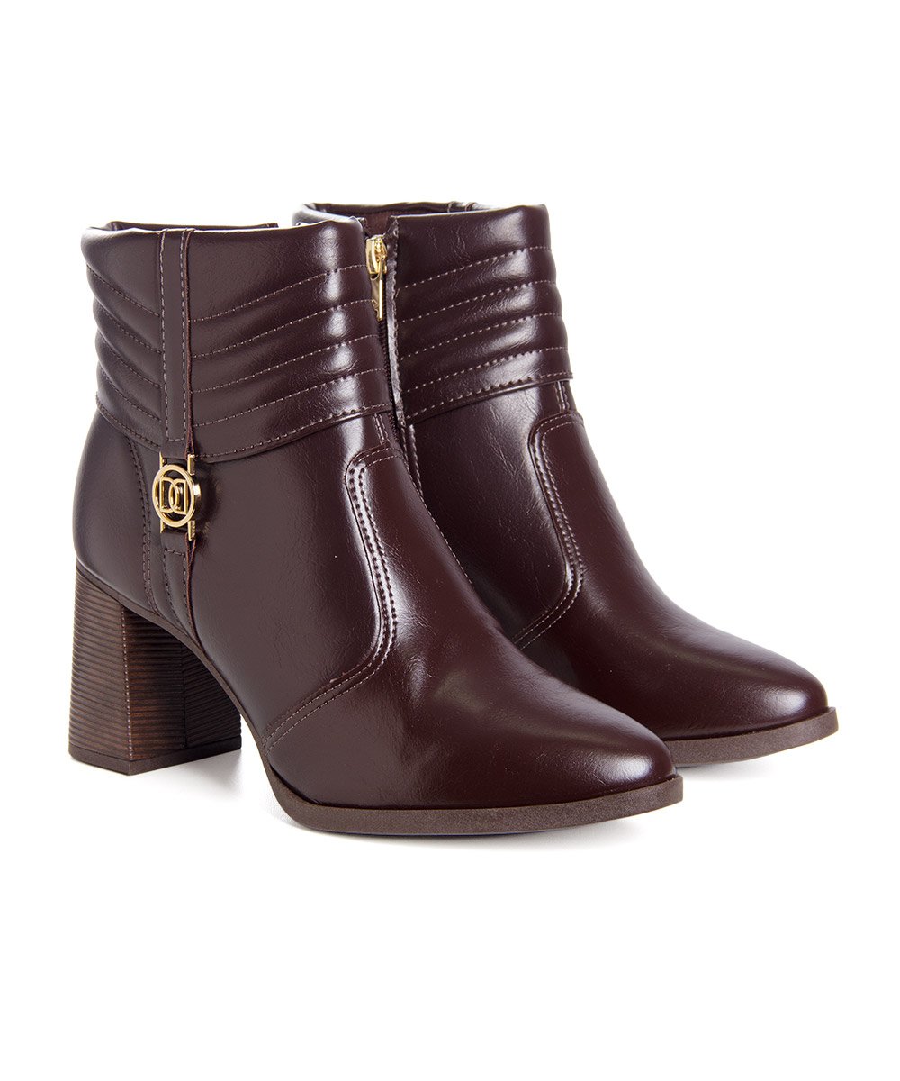 Bota Cano Curto Dakota Salto Médio Café Marrom 3