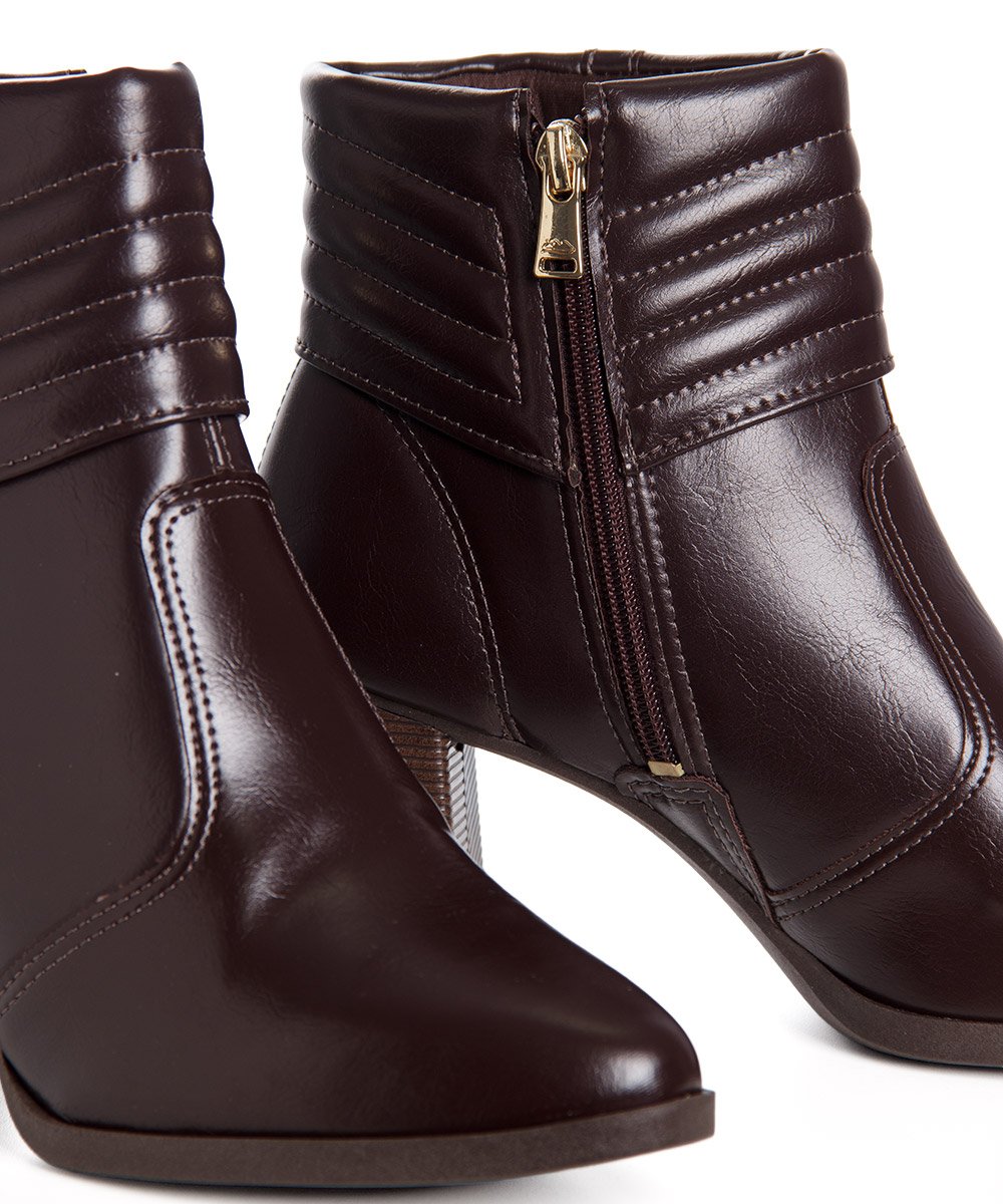 Bota Cano Curto Dakota Salto Médio Café Marrom 5